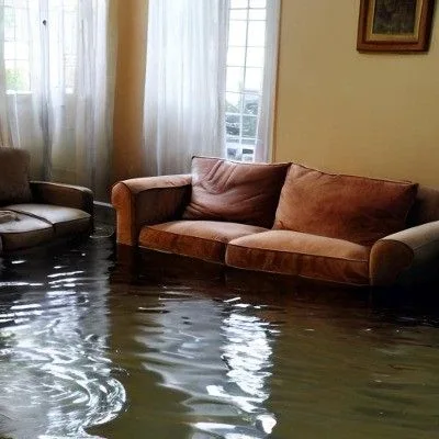 Water damage reference image 2: affected interior or flooring